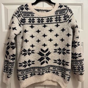 Barefoot Dreams Cozy Chic Seaside White Sweater